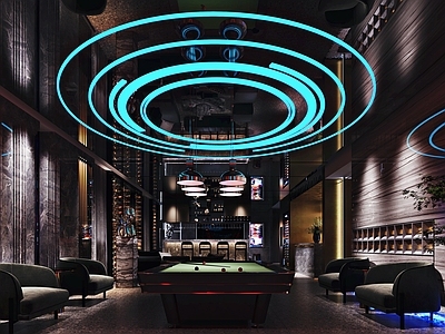 现代酒吧 ktv 台球会所