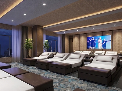 新中式足浴会所 休闲厅