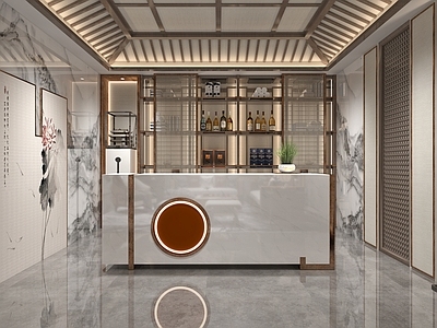 新中式品酒室酒窖 酒 酒柜 装饰摆件