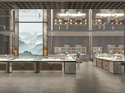 现代珠宝店 专卖店 展台 展柜
