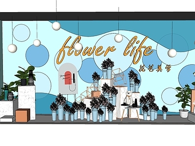 现代花店橱窗