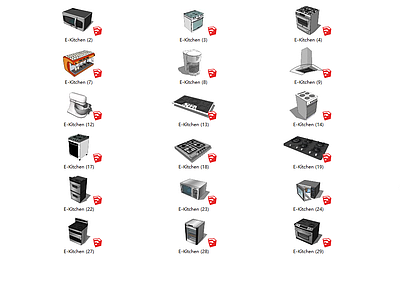 现代厨房用品组合