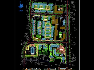 镇建设 规划图 景观