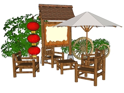 中式户外椅 伞 牌子 带
