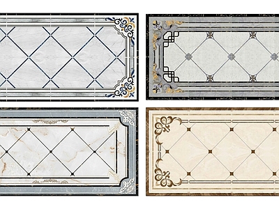 简欧地面拼花 大理石地砖