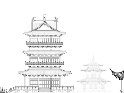 中式古建筑 宝塔