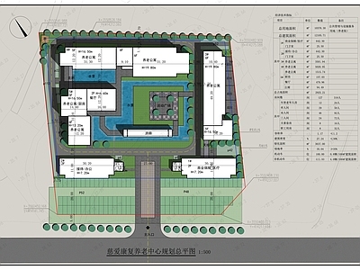 养老院规划总彩平