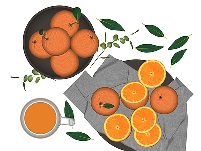 现代水果 蔬菜 橘子 橙汁