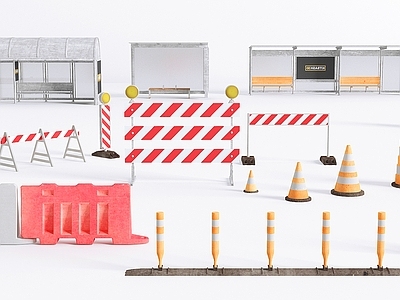 现代路障 工业设备 公交站