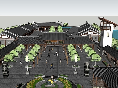 中式牌坊牌楼 景区入口