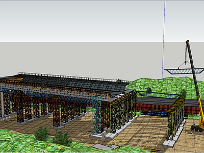 工业吊塔 工作地 道路施工场地