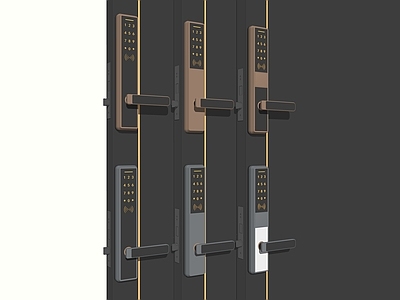 现代智能门锁 密码锁 门把手