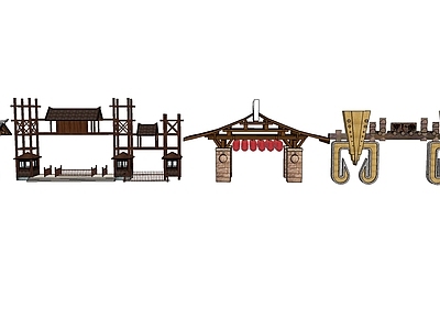 新中式景区入口牌坊