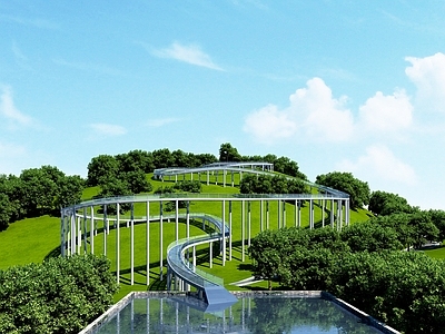 现代道路设施 玻璃滑道
