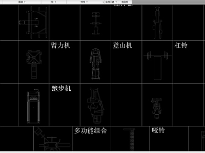 运动器材平面图库