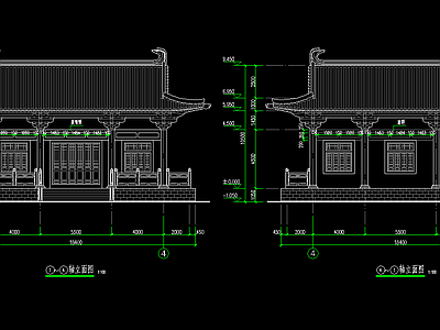 寺庙斋房 施工图 古建