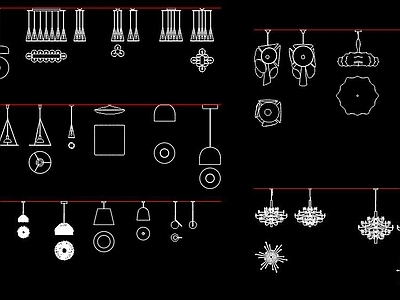 北欧灯具CAD图库
