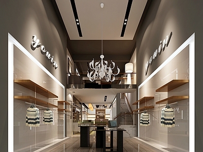 服装店 施工图 效果图