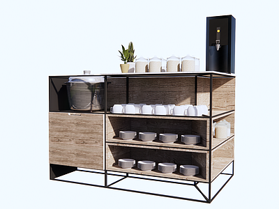 现代厨房用品组合 餐具 调料罐