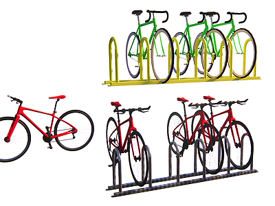 现代自行车 单车 停车架