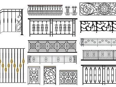 简欧铁艺栏杆
