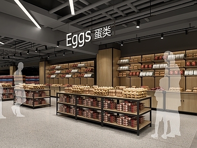 现代超市 商场 鸡蛋 平板灯 蛋类