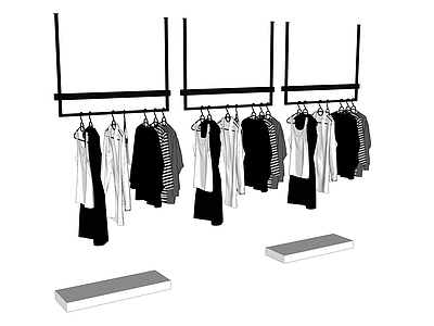现代服装箱包架 服装架展示柜