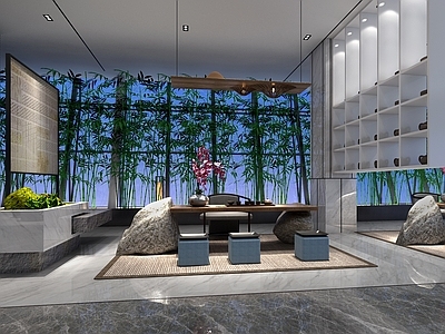 新中式茶馆休闲区