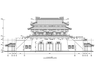 景区城门 城墙建筑 结构图 施工图