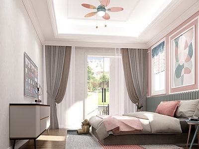 美式儿童房 女儿房