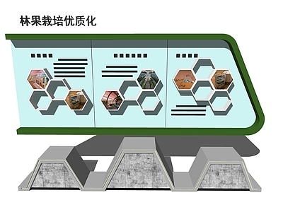 现代指示牌 农业文化展厅宣传栏 普通指示牌