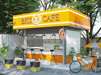 现代奶茶咖啡店