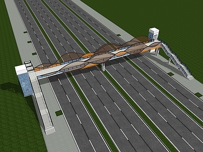 现代道路 人行天桥