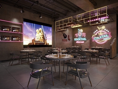工业风烧烤店