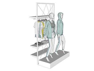现代服装展架 台 展示柜 铁艺