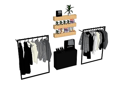 现代服装展架 服装