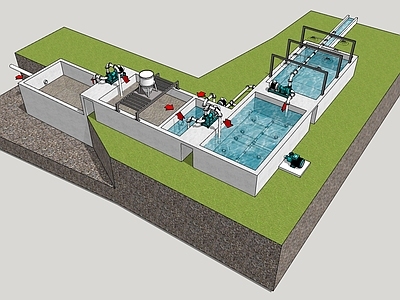 现代水库 污水处理池 水厂设备