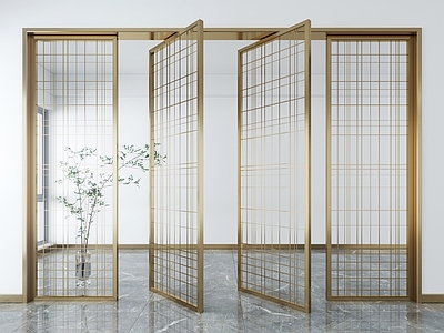 现代屏风隔断 镂空 金属隔断