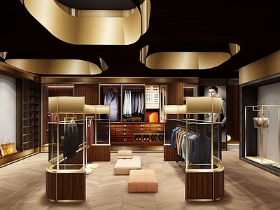 服装专卖 店铺 施工图