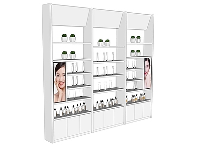 现代化妆品展架 彩妆柜 铁木 香水柜