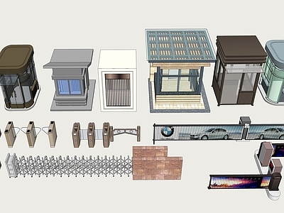 现代岗亭 成品岗亭 摆闸 门禁机 门禁系统 升降杆 门卫亭 门卫室