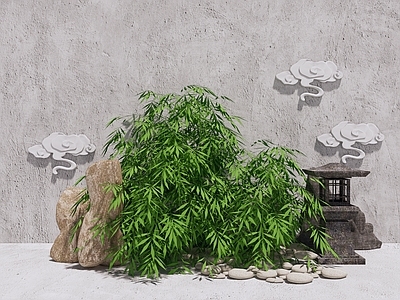 中式竹子 小品