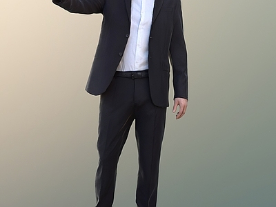 现代带VR眼镜的男人