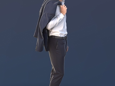美式手拿西服的男人