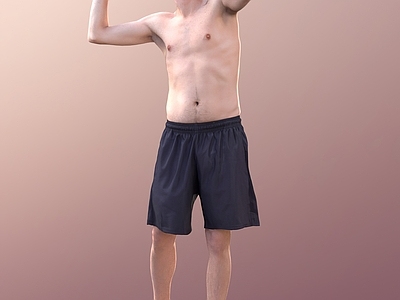 美式穿短裤打排球的男人
