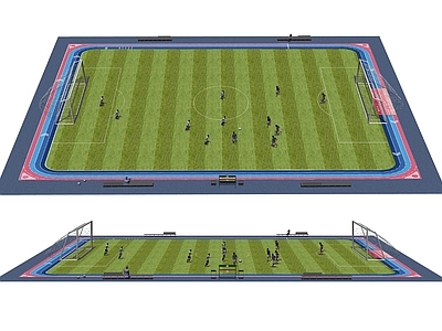 现代足球场 比赛足球场 学校球场