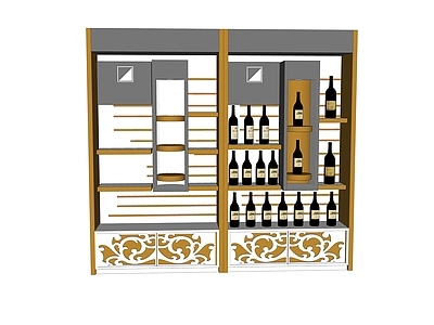 现代酒柜展架 酒店用品展示柜