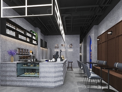 现代奶茶咖啡店