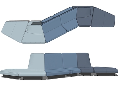 现代公共异形沙发