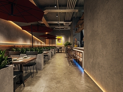 工业风火锅店